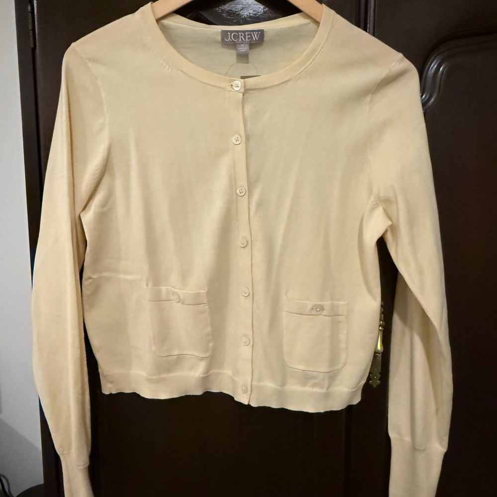 J. Crew Women's Cream Cardigan Sweater